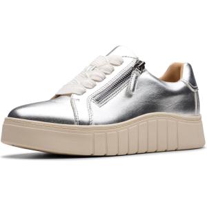 imageClarks Womens Mykah Joy SneakerSilver Leather
