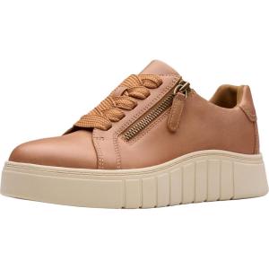 imageClarks Womens Mykah Joy SneakerTan Leather