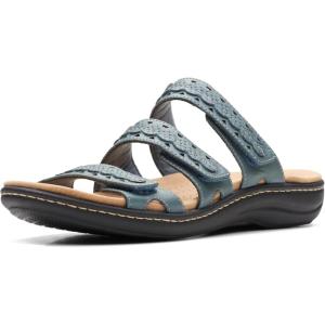 imageClarks womens Laurieann CoveFlat SandalBlue Grey Leather
