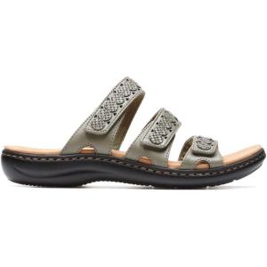 imageClarks womens Laurieann CoveFlat SandalOlive Leather