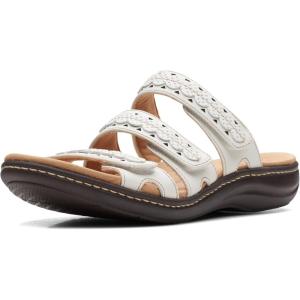 imageClarks womens Laurieann CoveFlat SandalWhite Leather
