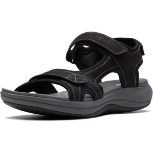 imageClarks womens Mira BayFlat SandalBlack Textile