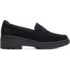imageClarks Womens Calla Ease Loafer FlatBlack Suede
