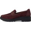 imageClarks Womens Calla Ease Loafer FlatBurgundy Suede