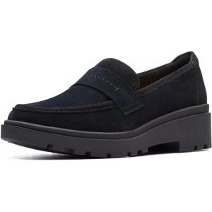 imageClarks Womens Calla Ease Loafer FlatBlack Suede