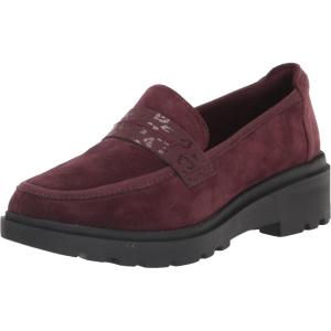 imageClarks Womens Calla Ease Loafer FlatBurgundy Suede