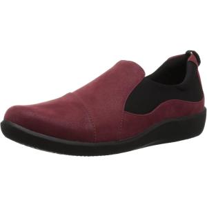 imageClarks Womens CloudSteppers Sillian Paz SlipOn LoaferBurgundy Synthetic Nubuck