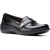 imageClarks Womens Cora Daisy LoaferBlack Synthetic Crinkle Patent Synthetic