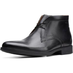 imageClarks Mens Whiddon Mid Chukka BootBlack Leather