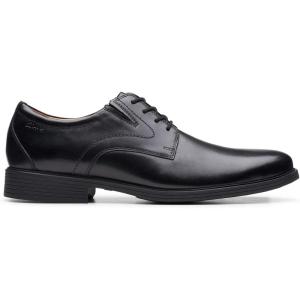 imageClarks Mens Whiddon Plain Toe OxfordBlack Black Leather
