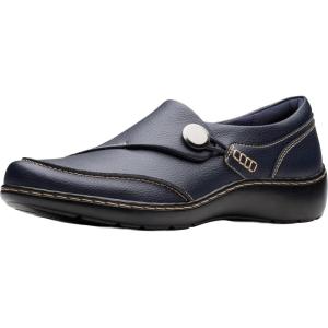 imageClarks Womens Cora Teresa LoaferNavy Tumbled Leather