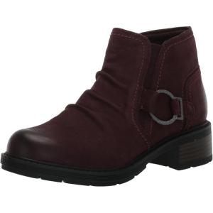 imageClarks Womens Hearth Faye Ankle BootBurgundy Nubuck