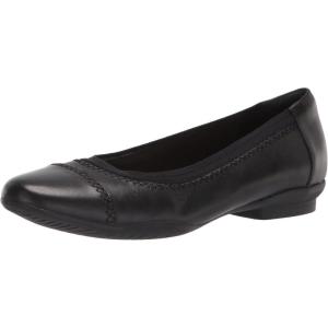 imageClarks Womens Sara Ballet FlatBlack Leather