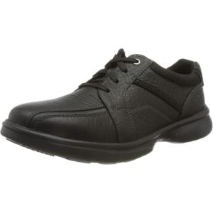 imageClarks Mens LowTop Sneakers Oxford FlatBlack Black Tumbled Leather