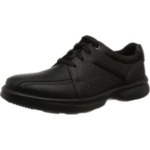 imageClarks Mens LowTop Sneakers Oxford FlatBlack Tumbled Leather