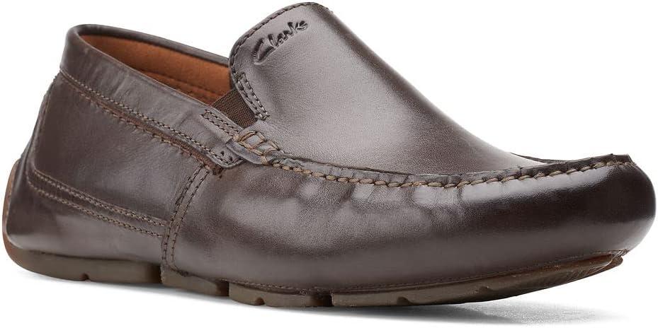 imageClarks Mens Markman Plain Driving Style LoaferDark Brown Leather