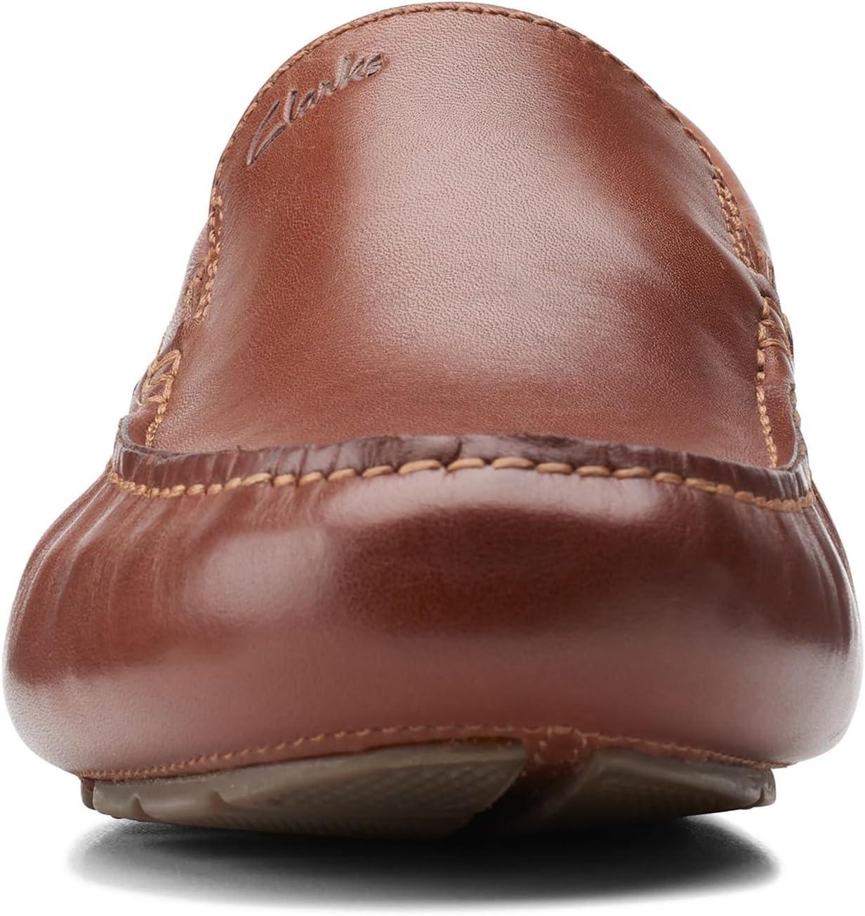 imageClarks Mens Markman Plain Driving Style LoaferDark Tan Leather