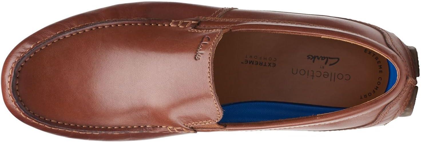 imageClarks Mens Markman Plain Driving Style LoaferDark Tan Leather