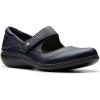 imageClarks Womens Ashland Elayne Mary Jane FlatNavy Tumbled