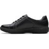 imageClarks Womens Caroline Janna Leather Side Zip Fashion SneakerBlack Leather
