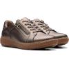 imageClarks Womens Caroline Janna Leather Side Zip Fashion SneakerBronze Metallic