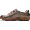 imageClarks Womens Caroline Janna Leather Side Zip Fashion SneakerBronze Metallic