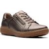 imageClarks Womens Caroline Janna Leather Side Zip Fashion SneakerBronze Metallic