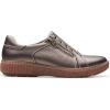 imageClarks Womens Caroline Janna Leather Side Zip Fashion SneakerBronze Metallic