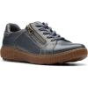 imageClarks Womens Caroline Janna Leather Side Zip Fashion SneakerDark Blue