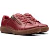 imageClarks Womens Caroline Janna Leather Side Zip Fashion SneakerRed Leather