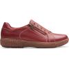 imageClarks Womens Caroline Janna Leather Side Zip Fashion SneakerRed Leather