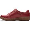 imageClarks Womens Caroline Janna Leather Side Zip Fashion SneakerRed Leather
