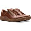 imageClarks Womens Caroline Janna Leather Side Zip Fashion SneakerTan Leather