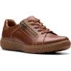 imageClarks Womens Caroline Janna Leather Side Zip Fashion SneakerTan Leather