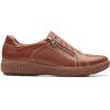 imageClarks Womens Caroline Janna Leather Side Zip Fashion SneakerTan Leather
