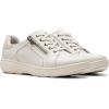 imageClarks Womens Caroline Janna Leather Side Zip Fashion SneakerWhite Leather
