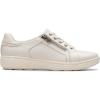 imageClarks Womens Caroline Janna Leather Side Zip Fashion SneakerWhite Leather
