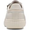 imageClarks Womens Caroline Janna Leather Side Zip Fashion SneakerWhite Leather