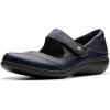 imageClarks Womens Ashland Elayne Mary Jane FlatNavy Tumbled