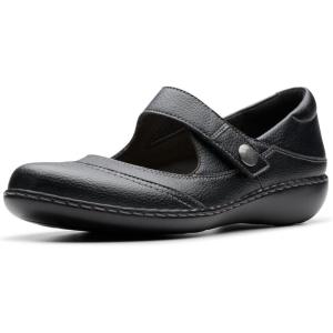 imageClarks Womens Ashland Elayne Mary Jane FlatBlack Tumbled