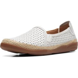 imageClarks Womens Elaina Ruby LoafersWhite Leather