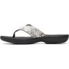 imageClarks Womens Breeze Sea FlipFlopBlackWhite Snake Synthetic