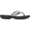 imageClarks Womens Breeze Sea FlipFlopBlackWhite Snake Synthetic