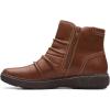 imageClarks Womens Caroline Orchid Ankle BootsDark Tan Leather