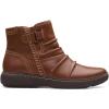 imageClarks Womens Caroline Orchid Ankle BootsDark Tan Leather