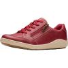 imageClarks Womens Bryianne Bayla SideZip Fashion SneakerRed Leather