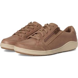 imageClarks Womens Bryianne Bayla SideZip Fashion SneakerDark Sand Leather