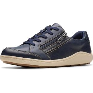 imageClarks Womens Bryianne Bayla SideZip Fashion SneakerNavy Leather