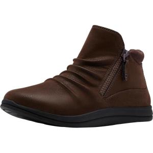 image:imageClarks Womens Breeze Path Cloudsteppers Ankle BootsDark Brown Textile