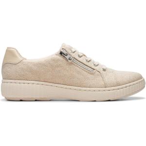 image:imageClarks Womens Caroline Echo Canvas Side Zip Fashion SneakerNatural